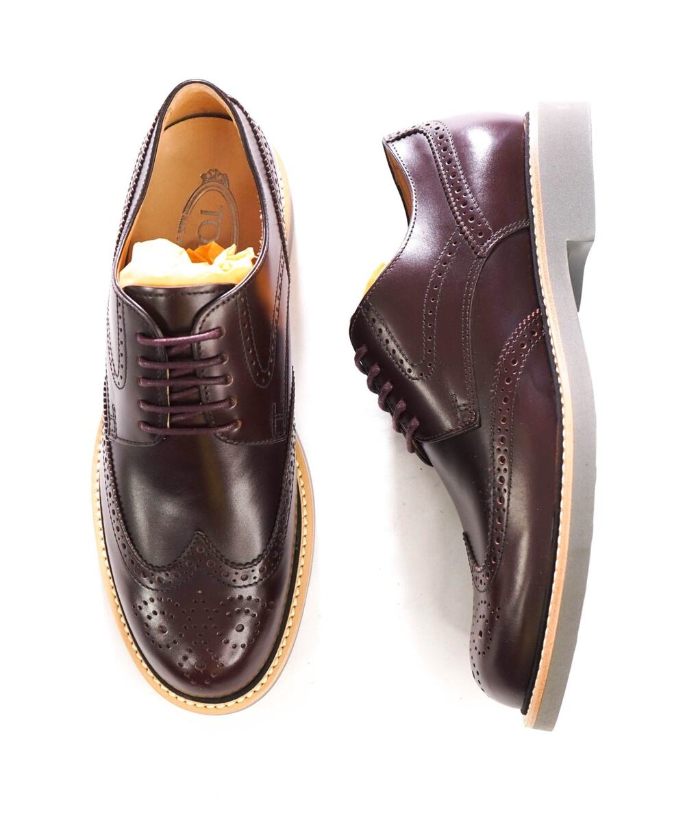 $750 TOD'S - Brown Leather Derby - US 8 (7UK)